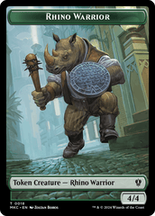 Thopter // Rhino Warrior Double-Sided Token [Murders at Karlov Manor Commander Tokens] MTG Single Magic: The Gathering  | Multizone: Comics And Games