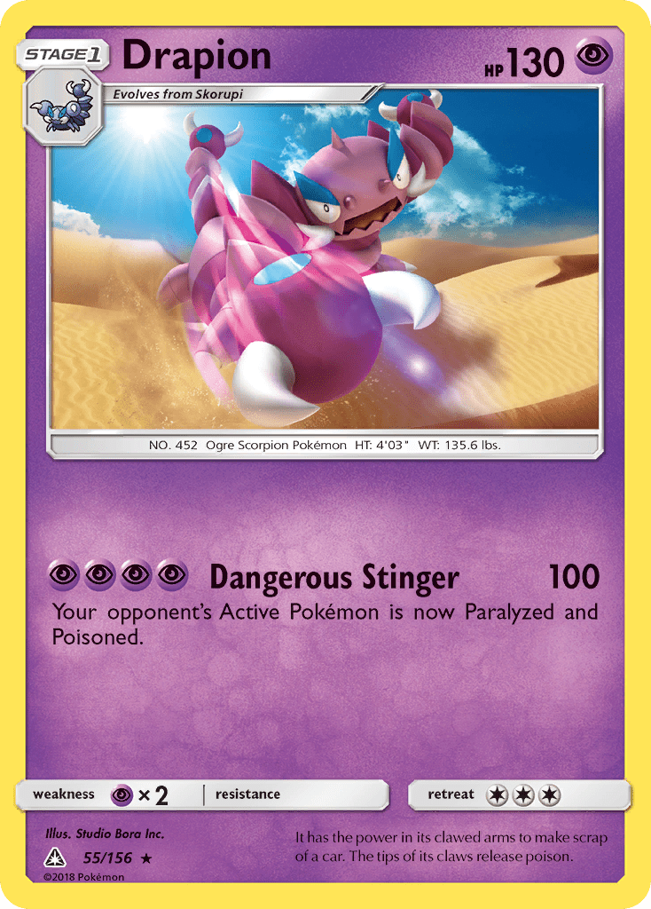 Drapion (55/156) [Sun & Moon: Ultra Prism] Pokemon Single Pokémon  | Multizone: Comics And Games