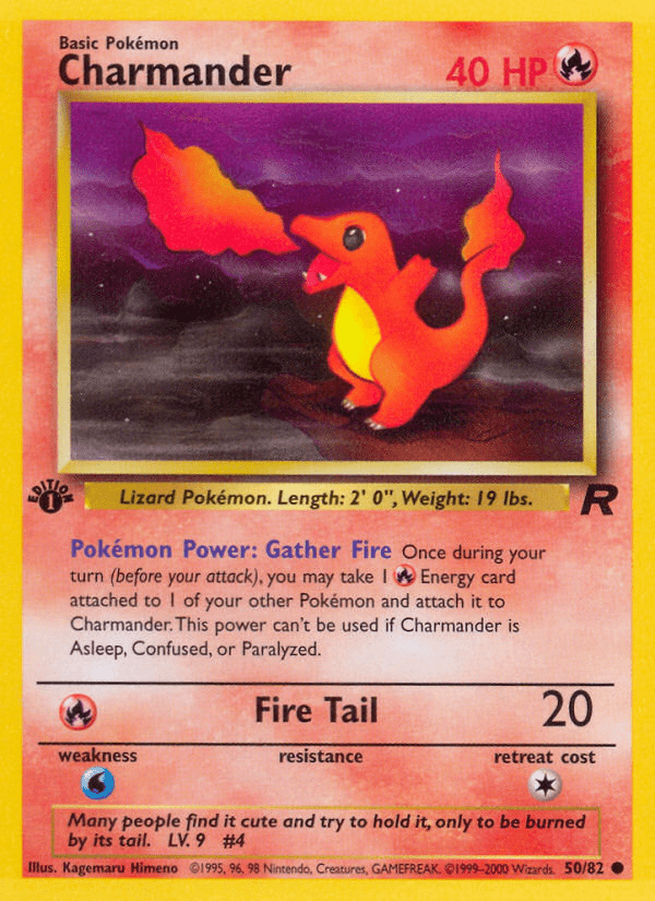Charmander (50/82) [Team Rocket 1st Edition] Pokemon Single Pokémon  | Multizone: Comics And Games