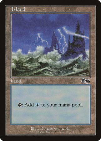 Island (335) [Urza's Saga] MTG Single Magic: The Gathering  | Multizone: Comics And Games