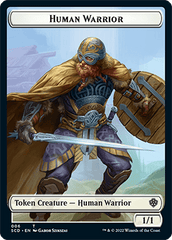 Saproling // Human Warrior Double-Sided Token [Starter Commander Decks] MTG Single Magic: The Gathering  | Multizone: Comics And Games