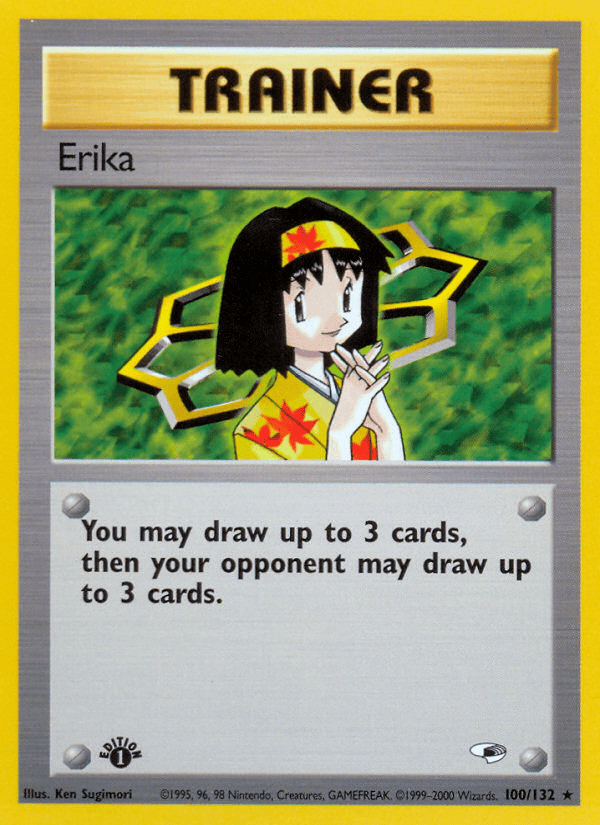 Erika (100/132) [Gym Heroes 1st Edition] Pokemon Single Pokémon  | Multizone: Comics And Games