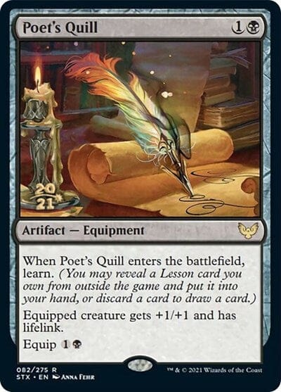 Poet's Quill [Strixhaven: School of Mages Prerelease Promos] MTG Single Magic: The Gathering  | Multizone: Comics And Games