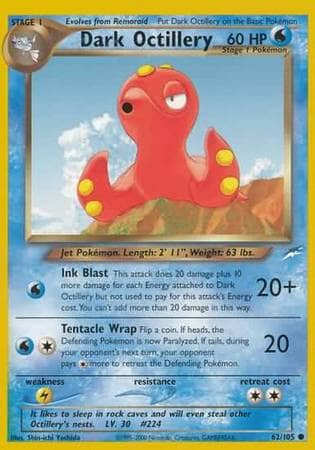 Dark Octillery (62/105) [Neo Destiny Unlimited] Pokemon Single Pokémon  | Multizone: Comics And Games