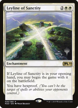 Leyline of Sanctity [Core Set 2020 Promos] MTG Single Magic: The Gathering  | Multizone: Comics And Games