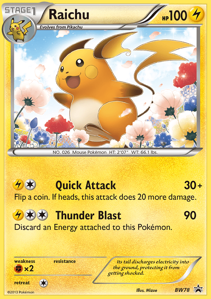 Raichu (BW78) [Black & White: Black Star Promos] Pokemon Single Pokémon  | Multizone: Comics And Games
