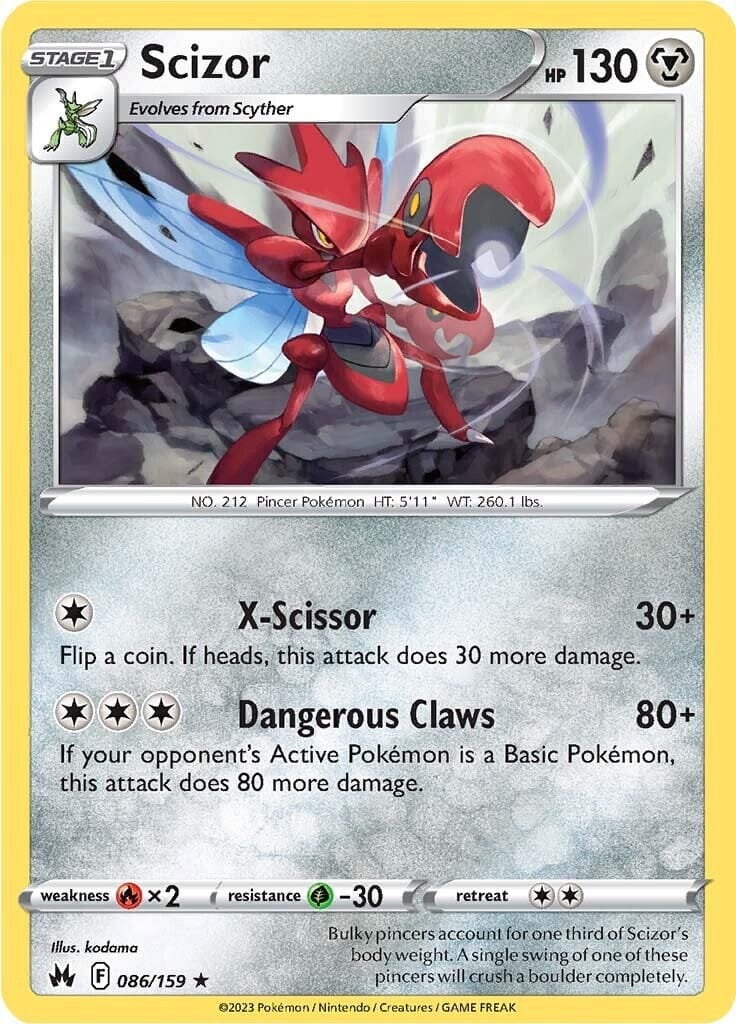 Scizor (086/159) [Sword & Shield: Crown Zenith] Pokemon Single Pokémon  | Multizone: Comics And Games
