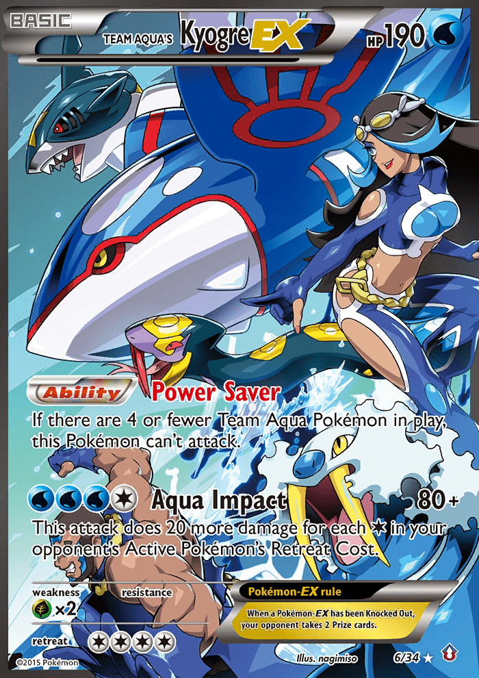 Team Aqua's Kyogre EX (6/34) [XY: Double Crisis] Pokemon Single Pokémon  | Multizone: Comics And Games