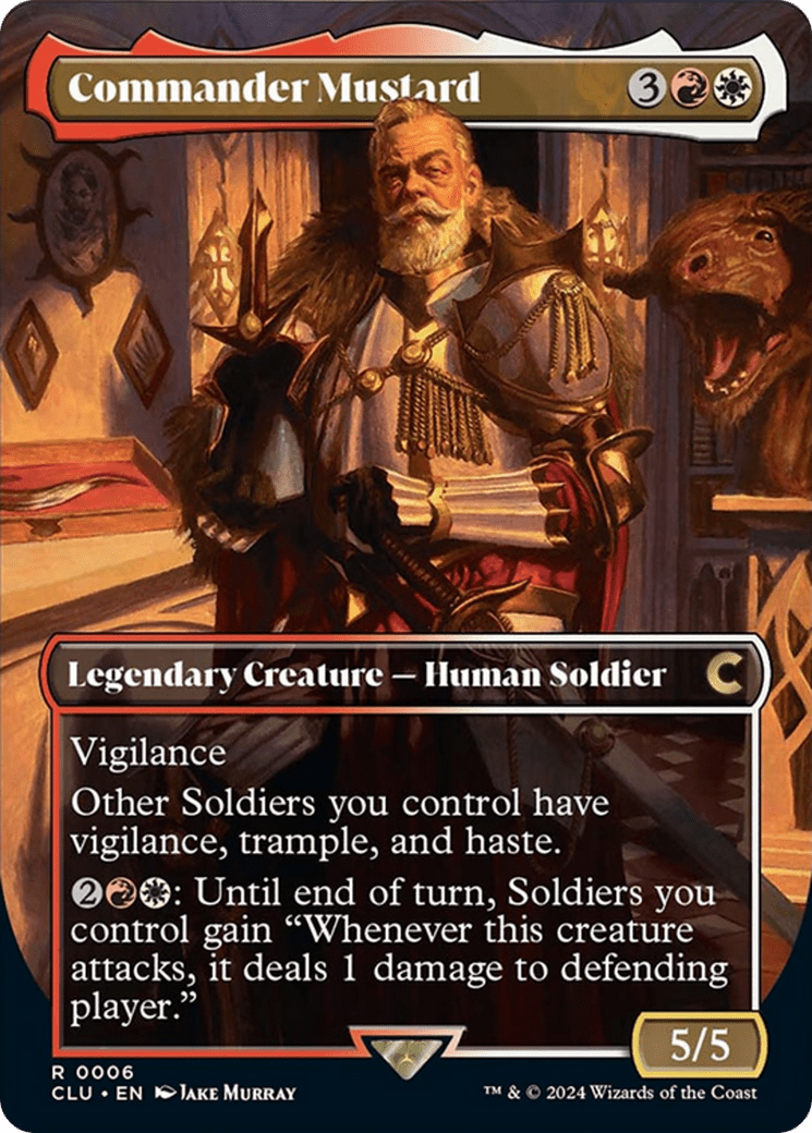 Commander Mustard (Borderless) [Ravnica: Clue Edition] MTG Single Magic: The Gathering  | Multizone: Comics And Games