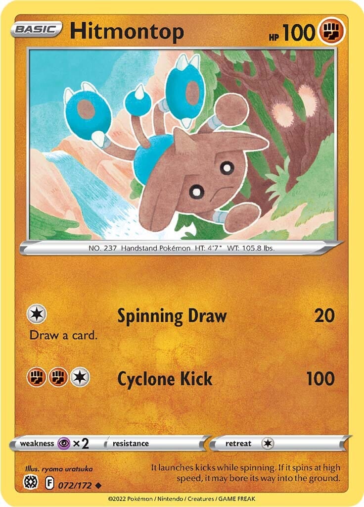 Hitmontop (072/172) [Sword & Shield: Brilliant Stars] Pokemon Single Pokémon  | Multizone: Comics And Games