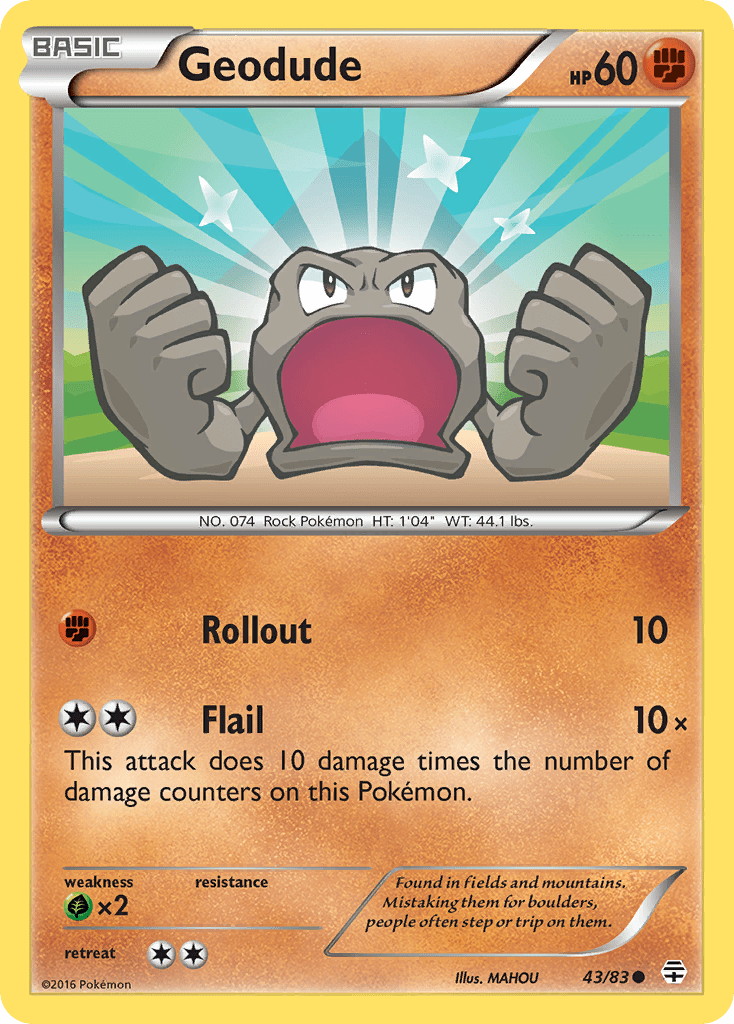 Geodude (43/83) [XY: Generations] Pokemon Single Pokémon  | Multizone: Comics And Games