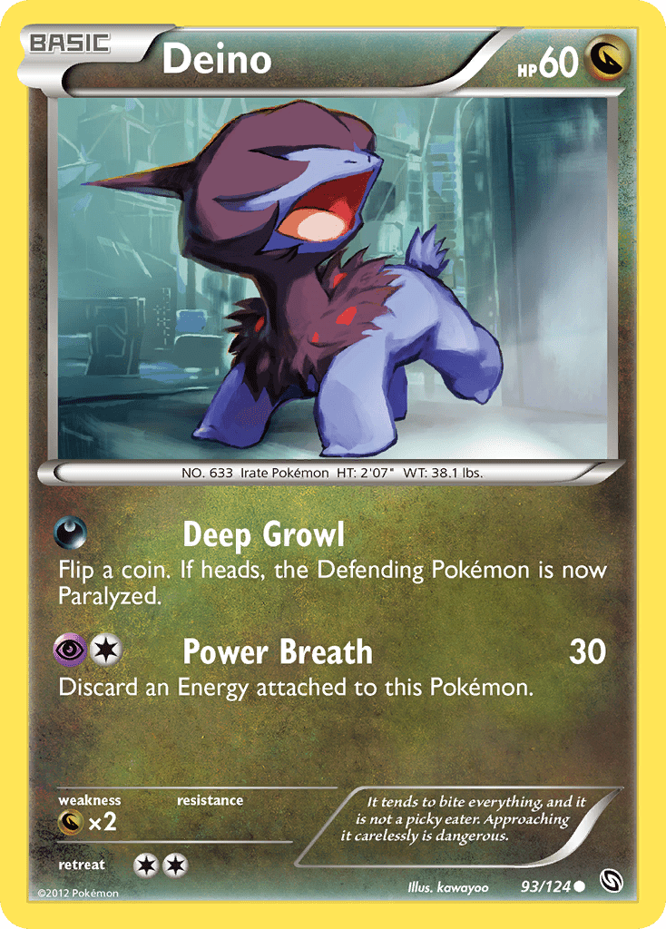 Deino (93/124) [Black & White: Dragons Exalted] Pokemon Single Pokémon  | Multizone: Comics And Games