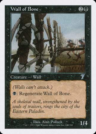 Wall of Bone [Seventh Edition] MTG Single Magic: The Gathering  | Multizone: Comics And Games