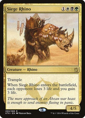 Siege Rhino [Khans of Tarkir] MTG Single Magic: The Gathering  | Multizone: Comics And Games