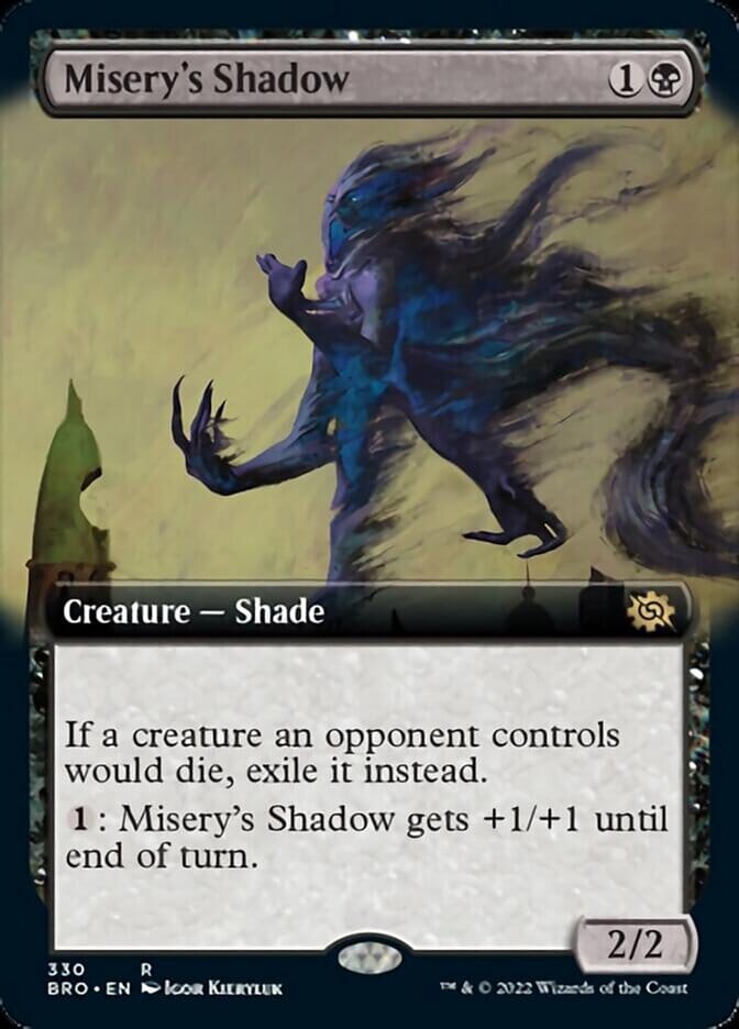 Misery's Shadow (Extended Art) [The Brothers' War] MTG Single Magic: The Gathering  | Multizone: Comics And Games