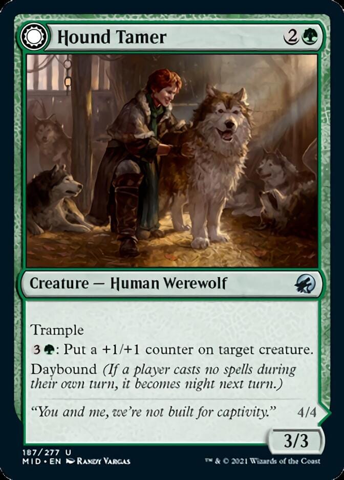 Hound Tamer // Untamed Pup [Innistrad: Midnight Hunt] MTG Single Magic: The Gathering  | Multizone: Comics And Games