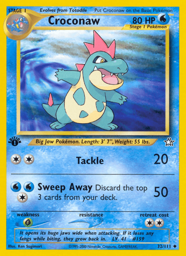Croconaw (32/111) [Neo Genesis 1st Edition] Pokemon Single Pokémon  | Multizone: Comics And Games