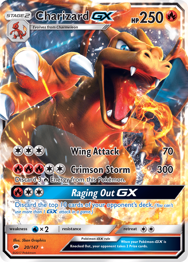 Charizard GX (20/147) [Sun & Moon: Burning Shadows] Pokemon Single Pokémon  | Multizone: Comics And Games