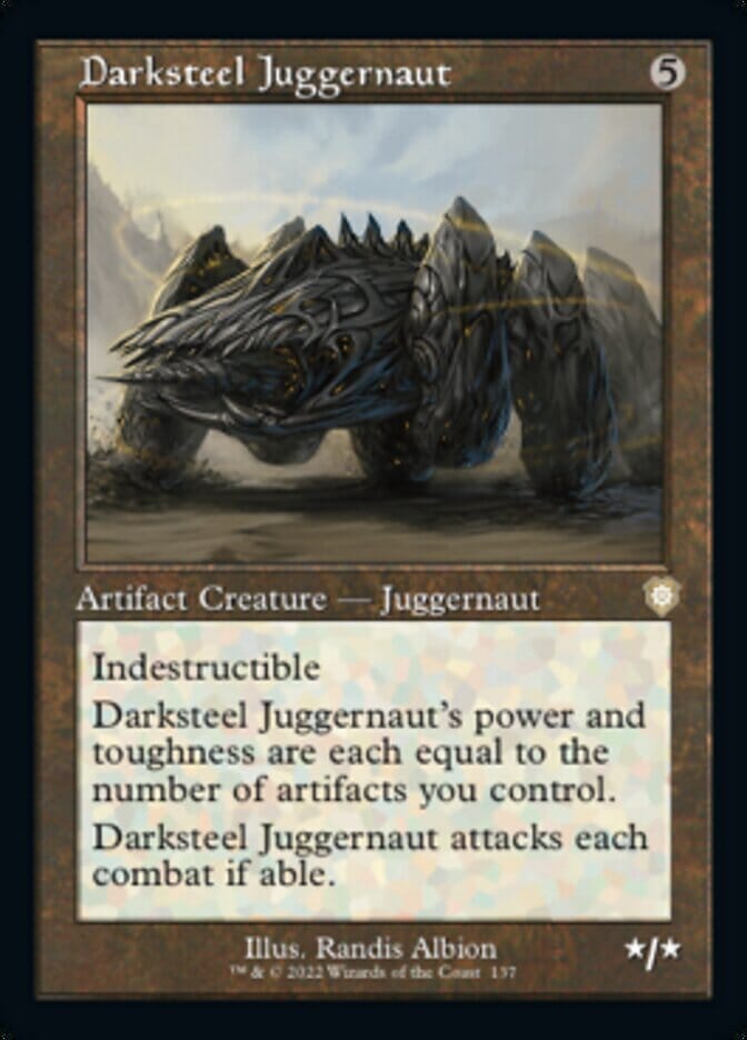 Darksteel Juggernaut (Retro) [The Brothers' War Commander] MTG Single Magic: The Gathering  | Multizone: Comics And Games