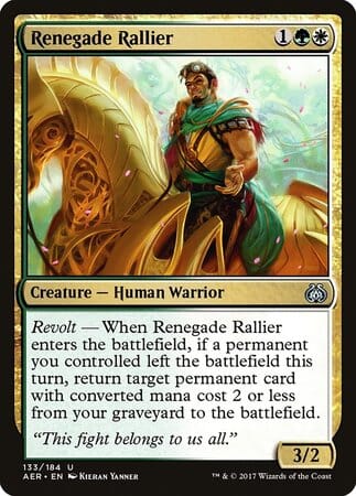 Renegade Rallier [Aether Revolt] MTG Single Magic: The Gathering  | Multizone: Comics And Games