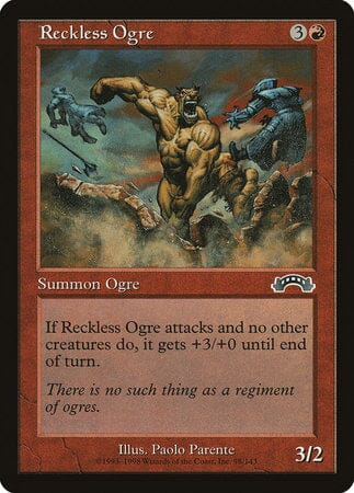 Reckless Ogre [Exodus] MTG Single Magic: The Gathering  | Multizone: Comics And Games