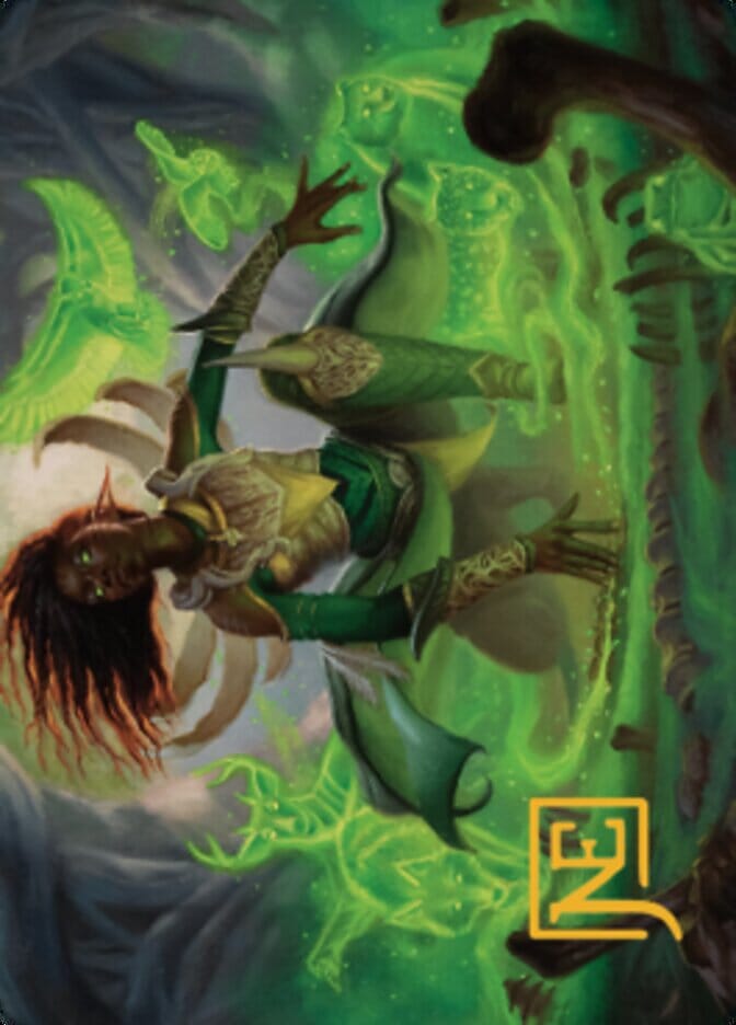Fauna Shaman Art Card (Gold-Stamped Signature) [The Brothers' War Art Series] MTG Single Magic: The Gathering  | Multizone: Comics And Games