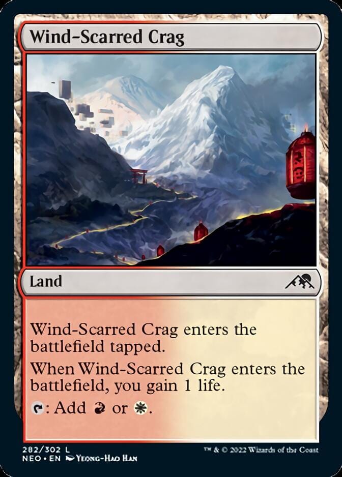 Wind-Scarred Crag [Kamigawa: Neon Dynasty] MTG Single Magic: The Gathering  | Multizone: Comics And Games
