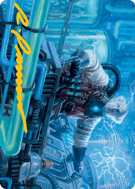Ludevic, Necrogenius Art Card (Gold-Stamped Signature) [Innistrad: Midnight Hunt Art Series] MTG Single Magic: The Gathering  | Multizone: Comics And Games