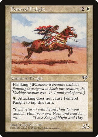 Femeref Knight [Mirage] MTG Single Magic: The Gathering  | Multizone: Comics And Games