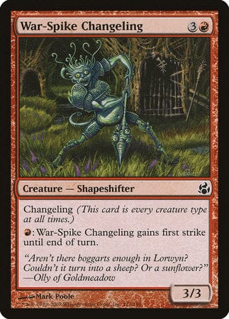 War-Spike Changeling [Morningtide] MTG Single Magic: The Gathering  | Multizone: Comics And Games