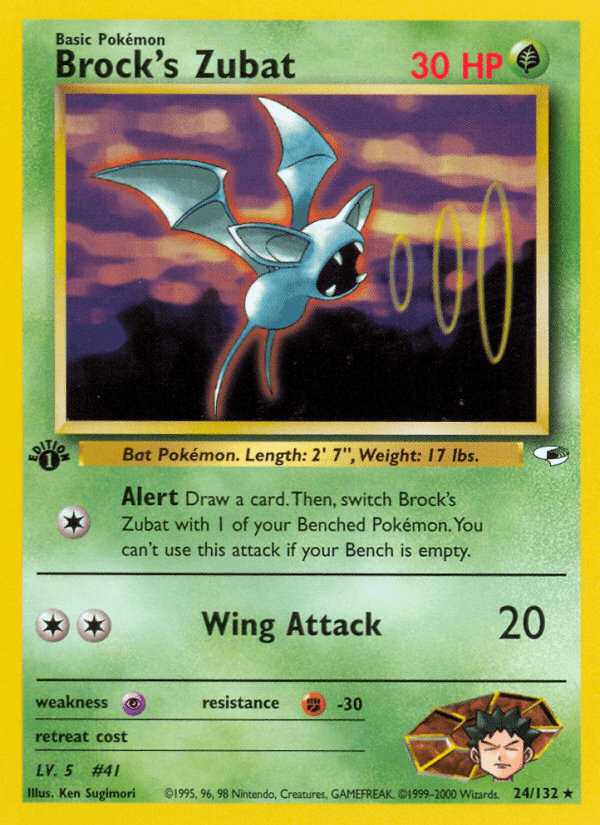 Brock's Zubat (24/132) [Gym Heroes 1st Edition] Pokemon Single Pokémon  | Multizone: Comics And Games