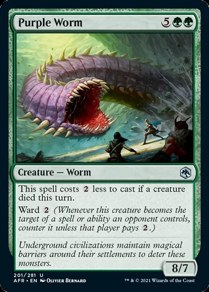 Purple Worm [Dungeons & Dragons: Adventures in the Forgotten Realms] MTG Single Magic: The Gathering  | Multizone: Comics And Games