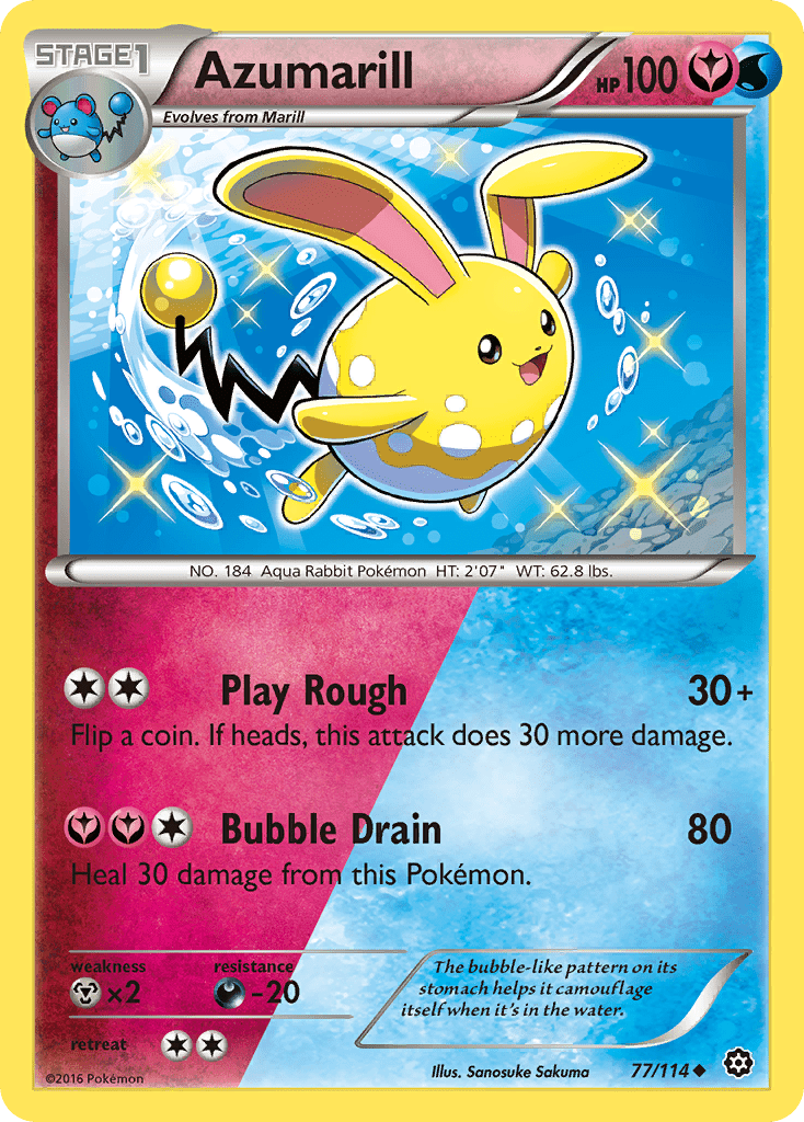 Azumarill (77/114) [XY: Steam Siege] Pokemon Single Pokémon  | Multizone: Comics And Games