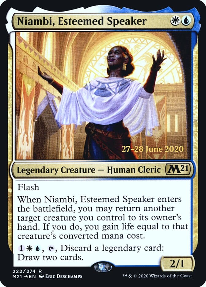 Niambi, Esteemed Speaker [Core Set 2021 Prerelease Promos] MTG Single Magic: The Gathering  | Multizone: Comics And Games