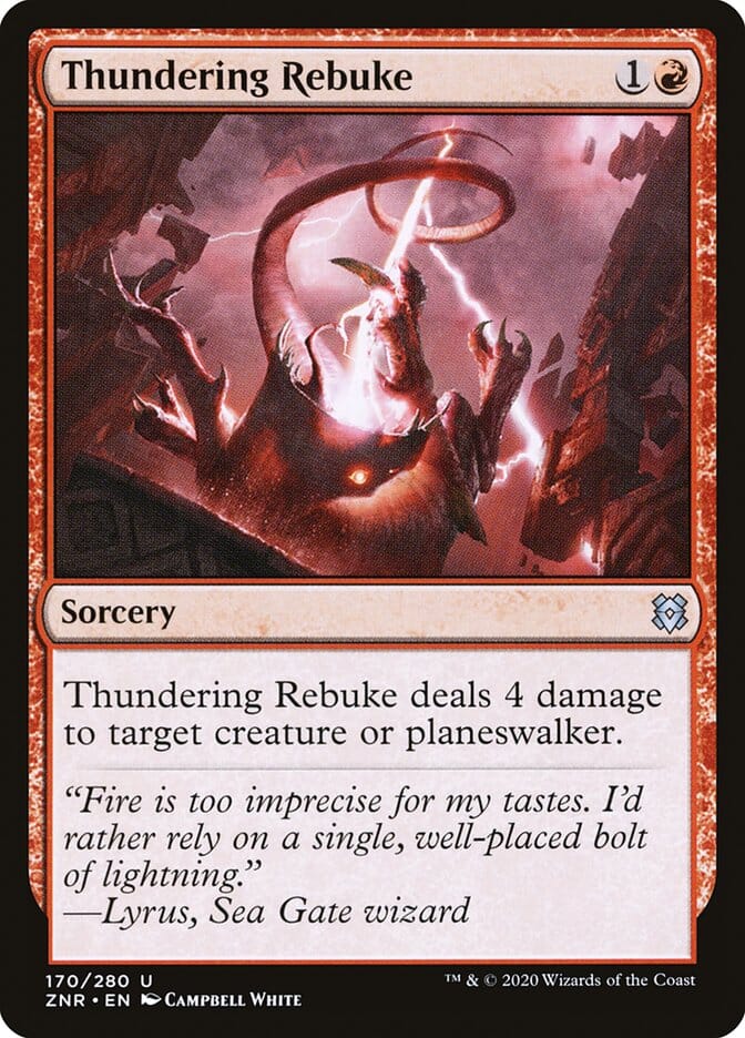 Thundering Rebuke [Zendikar Rising] MTG Single Magic: The Gathering  | Multizone: Comics And Games