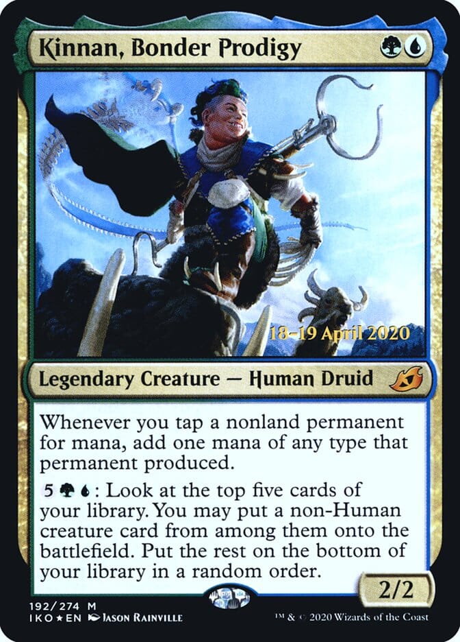 Kinnan, Bonder Prodigy [Ikoria: Lair of Behemoths Prerelease Promos] MTG Single Magic: The Gathering  | Multizone: Comics And Games