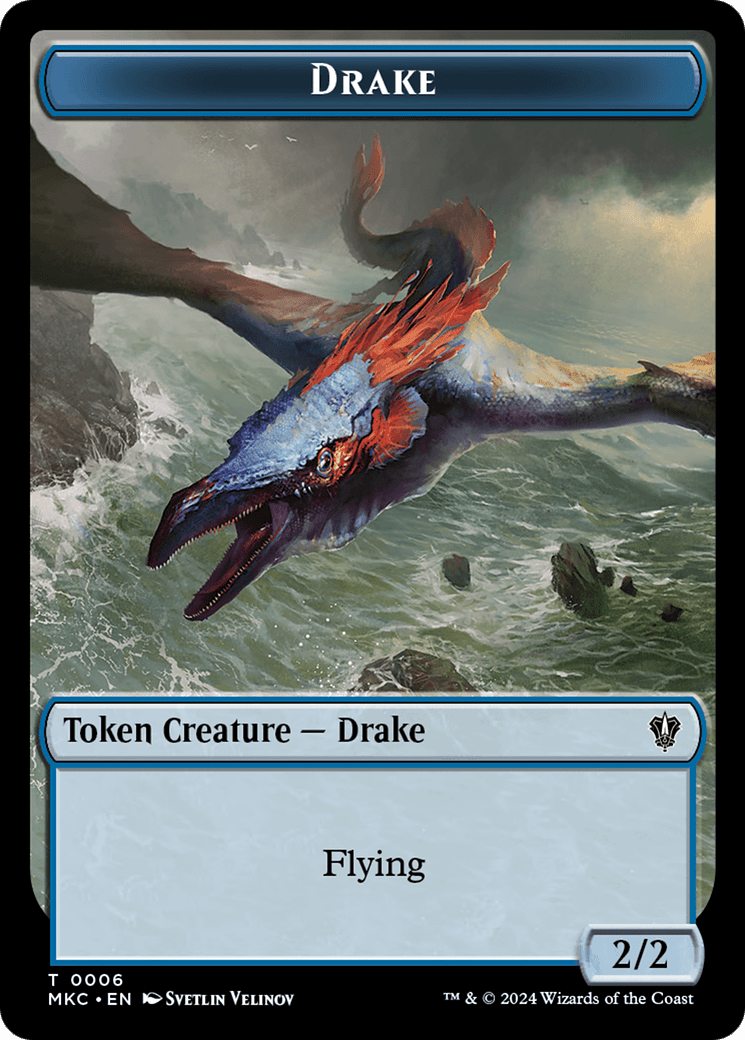 Drake // Cat Double-Sided Token [Murders at Karlov Manor Commander Tokens] MTG Single Magic: The Gathering  | Multizone: Comics And Games