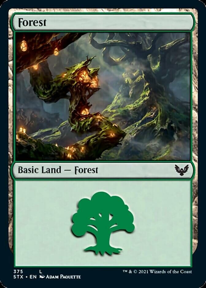 Forest (#375) [Strixhaven: School of Mages] MTG Single Magic: The Gathering  | Multizone: Comics And Games
