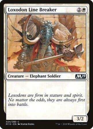 Loxodon Line Breaker [Core Set 2019] MTG Single Magic: The Gathering  | Multizone: Comics And Games