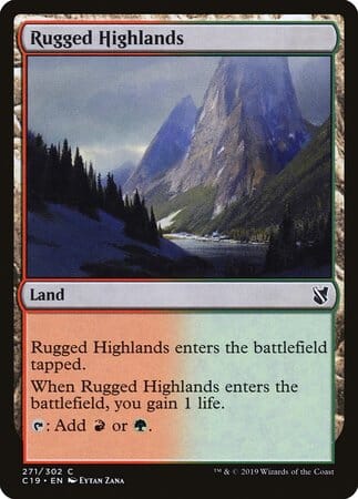 Rugged Highlands [Commander 2019] MTG Single Magic: The Gathering  | Multizone: Comics And Games