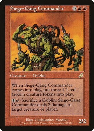 Siege-Gang Commander [Scourge] MTG Single Magic: The Gathering  | Multizone: Comics And Games