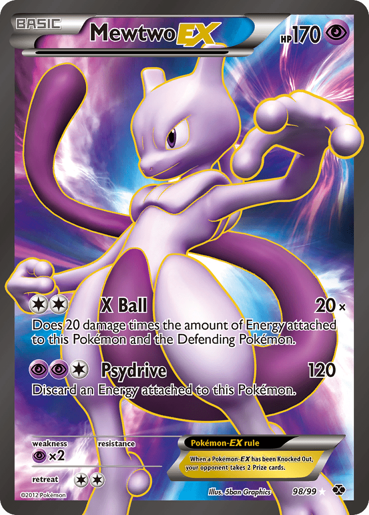 Mewtwo EX (98/99) [Black & White: Next Destinies] Pokemon Single Pokémon  | Multizone: Comics And Games