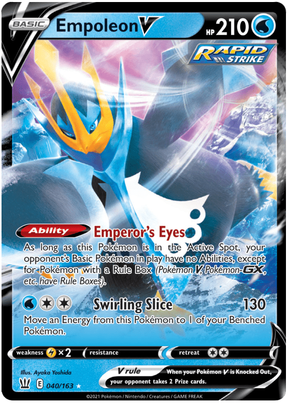 Empoleon V (040/163) [Sword & Shield: Battle Styles] Pokemon Single Pokémon  | Multizone: Comics And Games