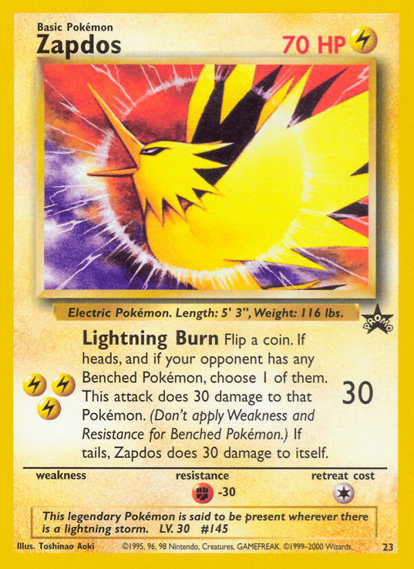 Zapdos (23) [Wizards of the Coast: Black Star Promos] Pokemon Single Pokémon  | Multizone: Comics And Games