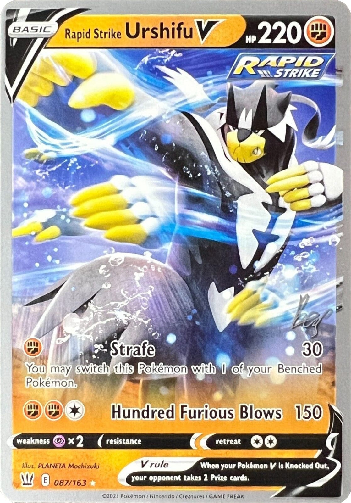 Rapid Strike Urshifu V (087/163) (Cheryl Again - Sebastian Lashmet) [World Championships 2022] Pokemon Single Pokémon  | Multizone: Comics And Games