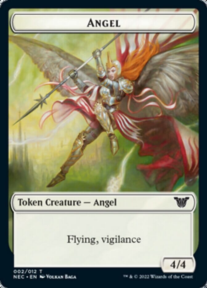 Angel // Elephant Double-sided Token [Kamigawa: Neon Dynasty Commander Tokens] MTG Single Magic: The Gathering  | Multizone: Comics And Games
