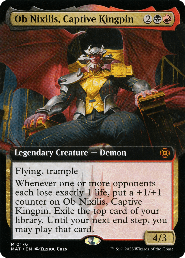 Ob Nixilis, Captive Kingpin (Extended Art) [March of the Machine: The Aftermath] MTG Single Magic: The Gathering  | Multizone: Comics And Games
