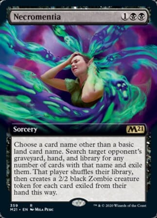 Necromentia (Extended Art) [Core Set 2021] MTG Single Magic: The Gathering  | Multizone: Comics And Games