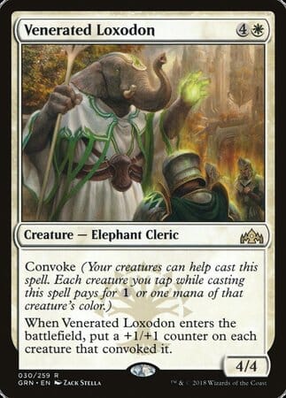 Venerated Loxodon [Guilds of Ravnica] MTG Single Magic: The Gathering  | Multizone: Comics And Games