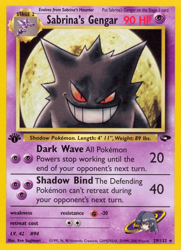 Sabrina's Gengar (29/132) [Gym Challenge 1st Edition] Pokemon Single Pokémon  | Multizone: Comics And Games